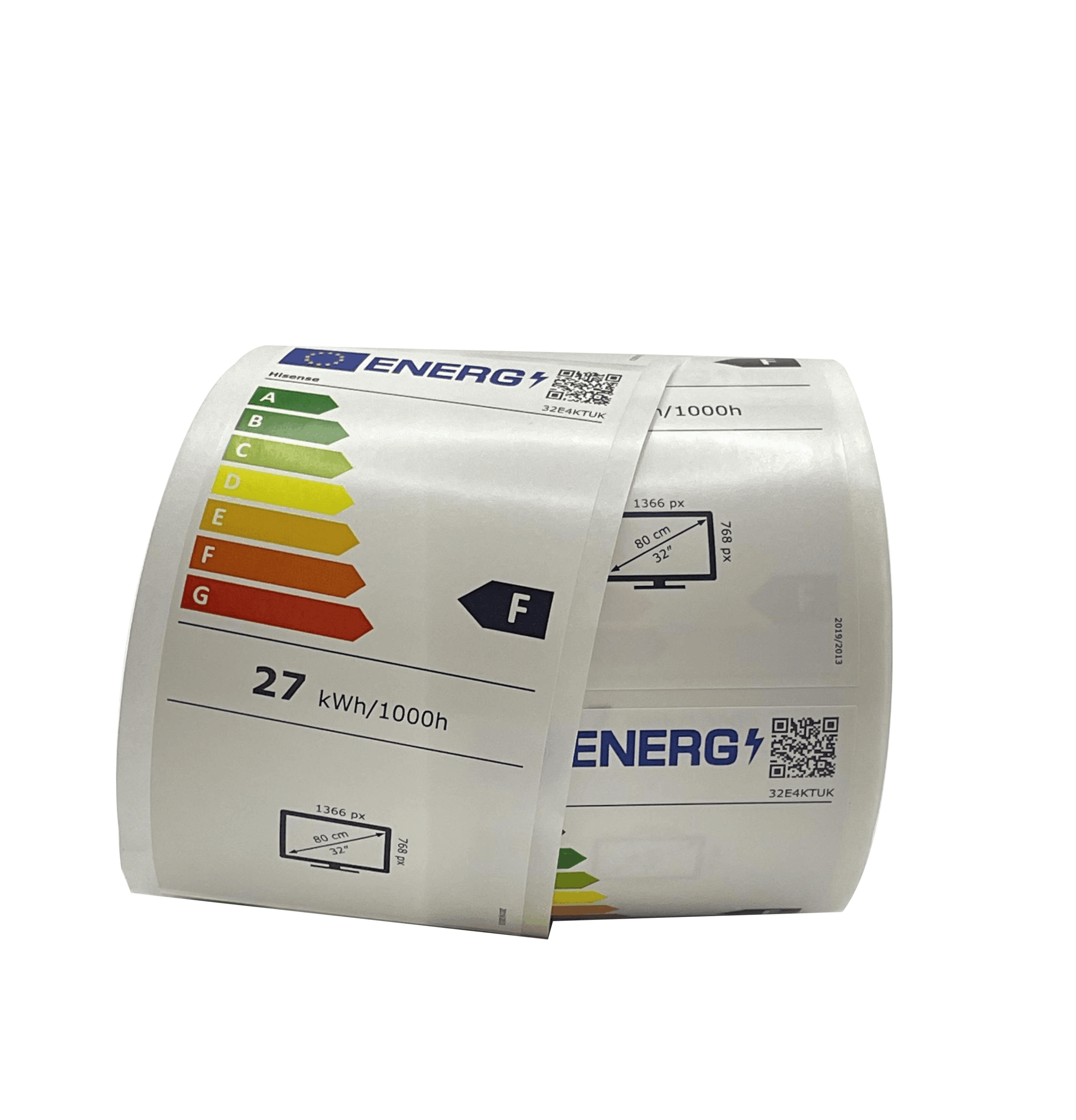 Electronic label sticker for industrial devices and products