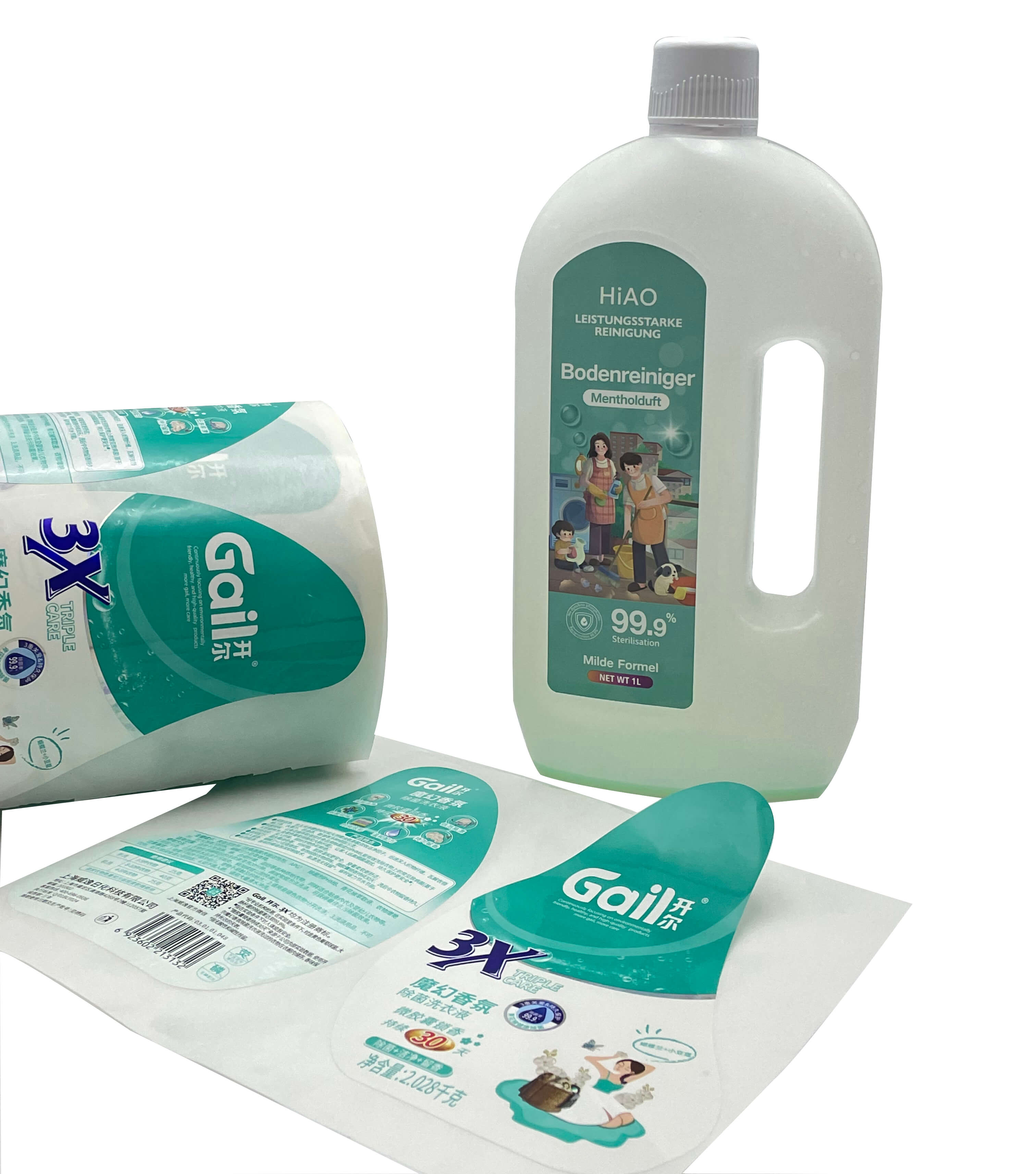 Custom laundry detergent label design for bottles and packaging