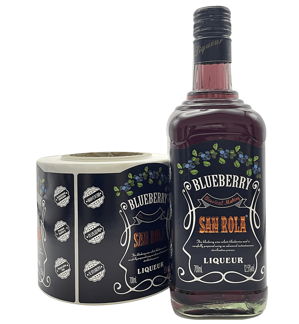 Luxury wine bottle label with premium design and foil stamping