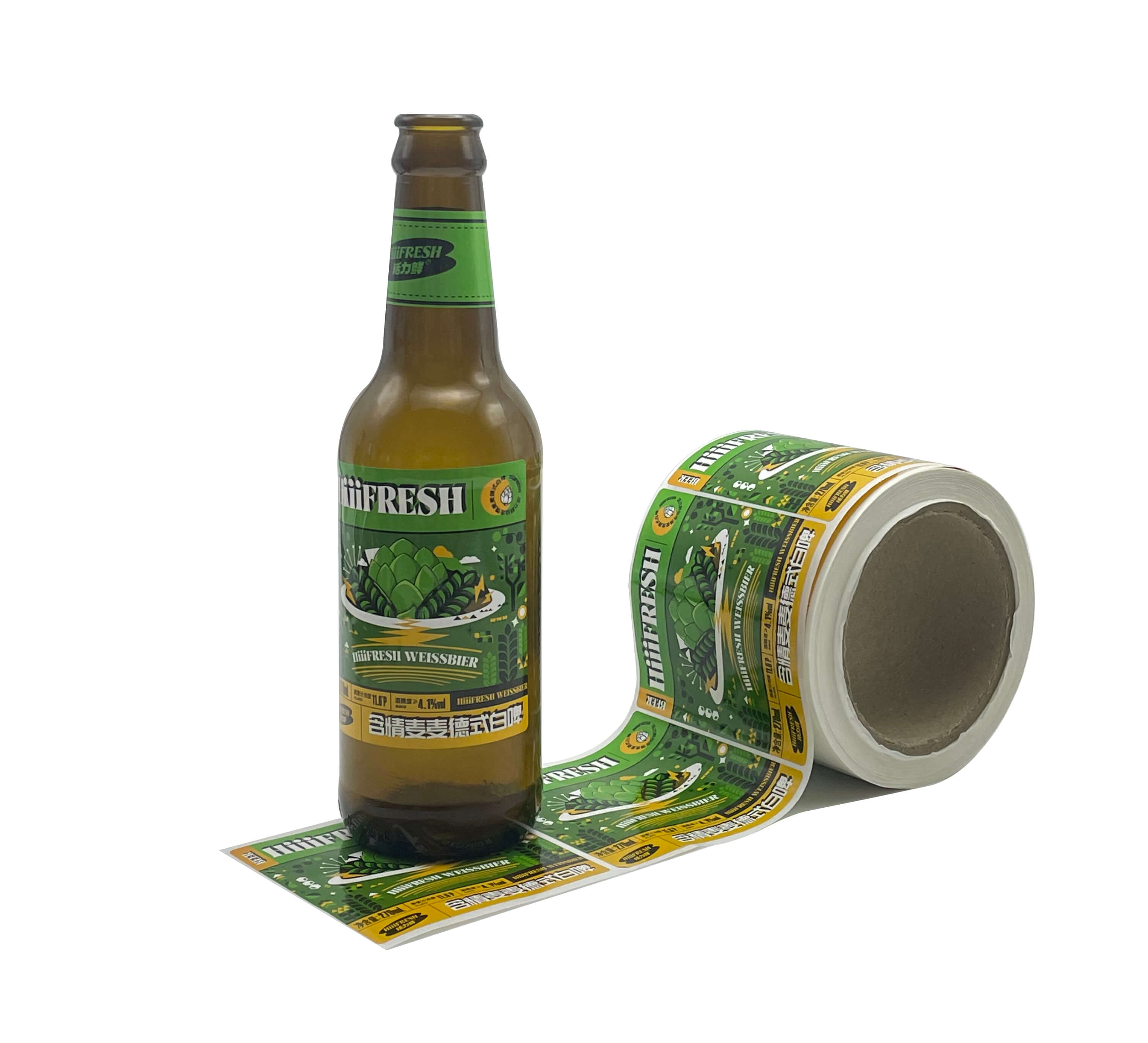 Custom microbrewery beer label design for craft beer bottles and cans
