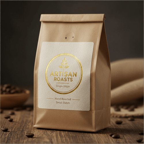 Premium artisan coffee label.