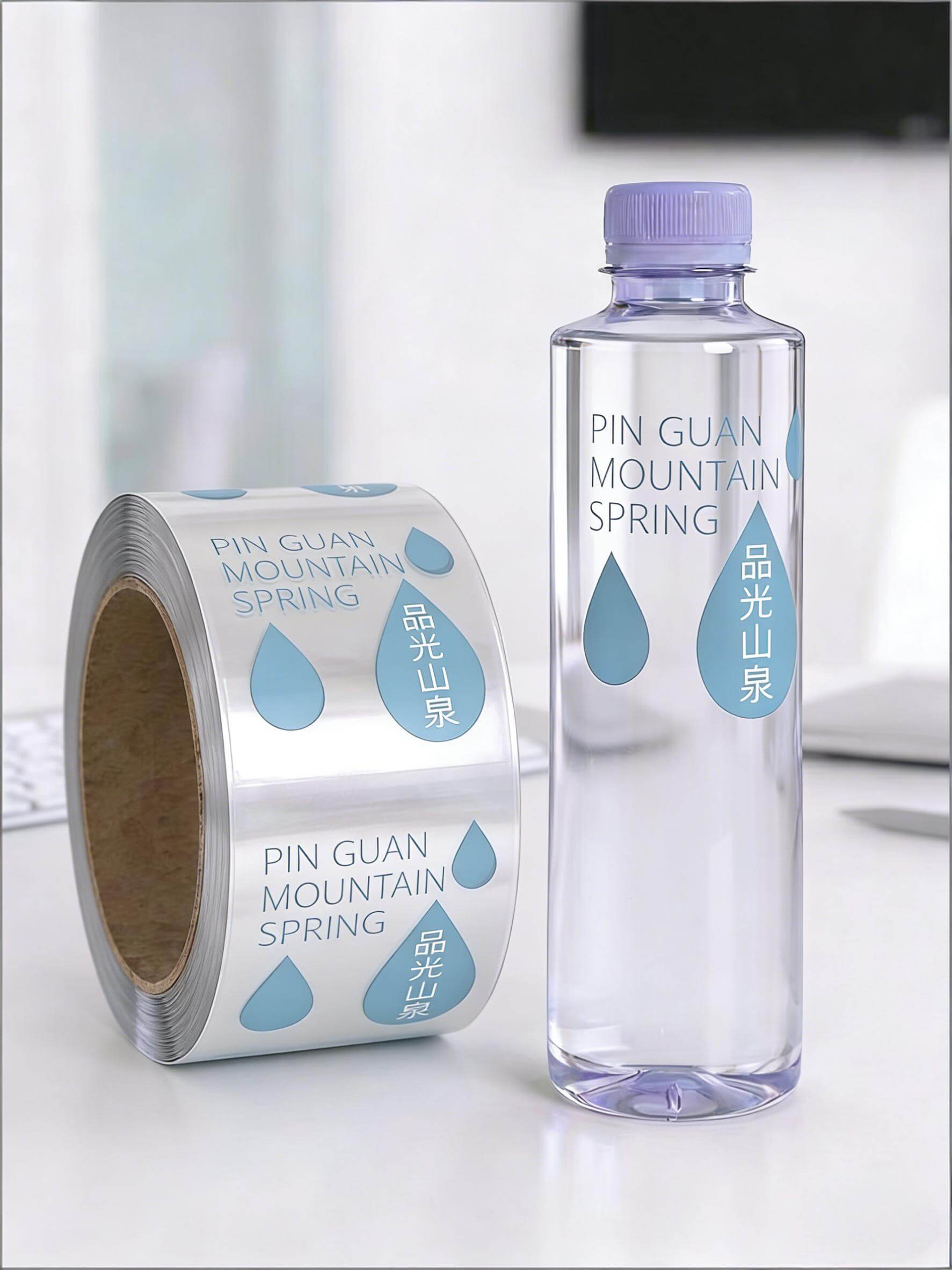 Custom waterproof water bottle labels