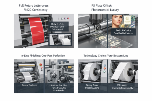 Rotary letterpress and PS plate offset